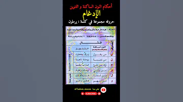أحكام النون الساكنة و التنوين الإدغام و أمثلته فوائد الإدغام التجويد قواعد التجويد قرآن 