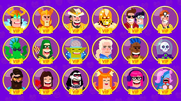 Bowmasters All VIP Characters Gameplay