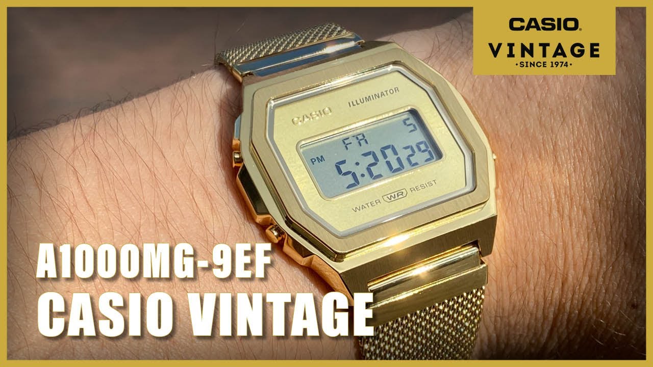 Unboxing the new Casio Vintage A1000MG-9EF - YouTube