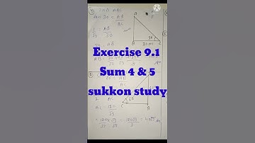 Ex. 9.1 sum 4 &5 #ncertmathsukkonstudy #sukkonstudymath