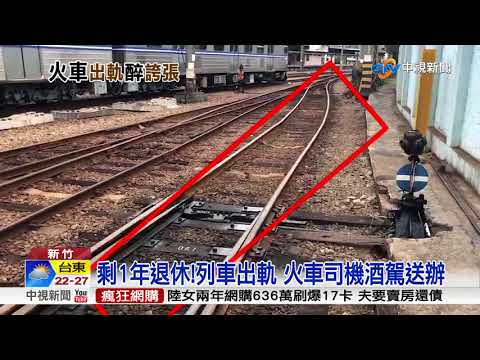 剩1年退休!列車出軌 火車司機酒駕送辦│中視新聞 20171111