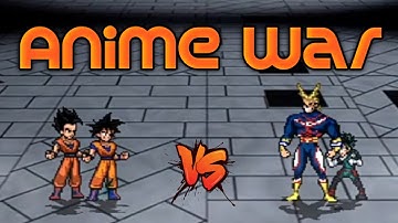 Goku (all form) & Gohan (all form) VS All Might & Deku (all form) in Jump Force Mugen