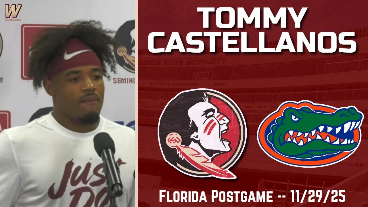 Томми Кастелланос, FSU Florida, послематчевая игра 29.11.25 | FSU Football | Florida State Footba...