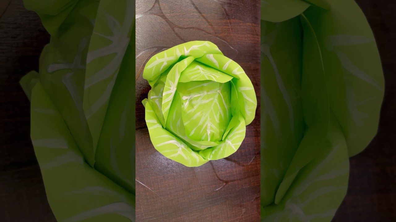 DIY Paper Craft Cabbage | How to Make 3D Cabbage | Paper Craft For School | 