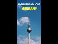 High Demand Jobs in Germany #shorts