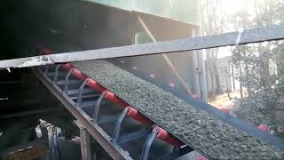 Aggregate ratio mixing and final concrete discharge in concrete batching plant#batchingplant