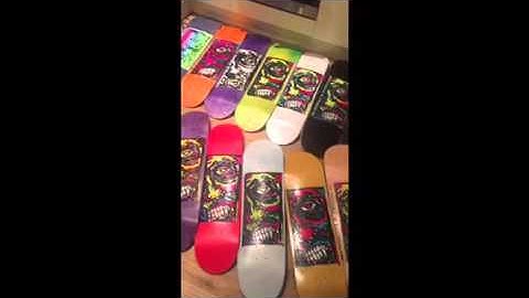 Silk screen skateboard printing