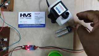 Automatic irrigation system using LM358 comparator and Logical Gate AND