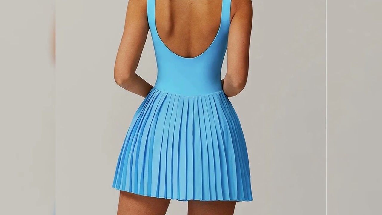 A must-have product! Yoga Set Naked Tennis Dress Women's Jumpsuit Bottom anti Glare Fitness Clothe