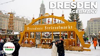 Beautiful Christmas Markets of Dresden, Germany  4K 60fps with Captions