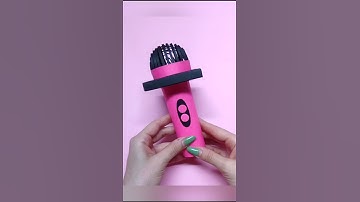 diy paper microphone 🎤 easy diy paper #craft#diy#papercraft #handmade#art  #microphone#subscribe