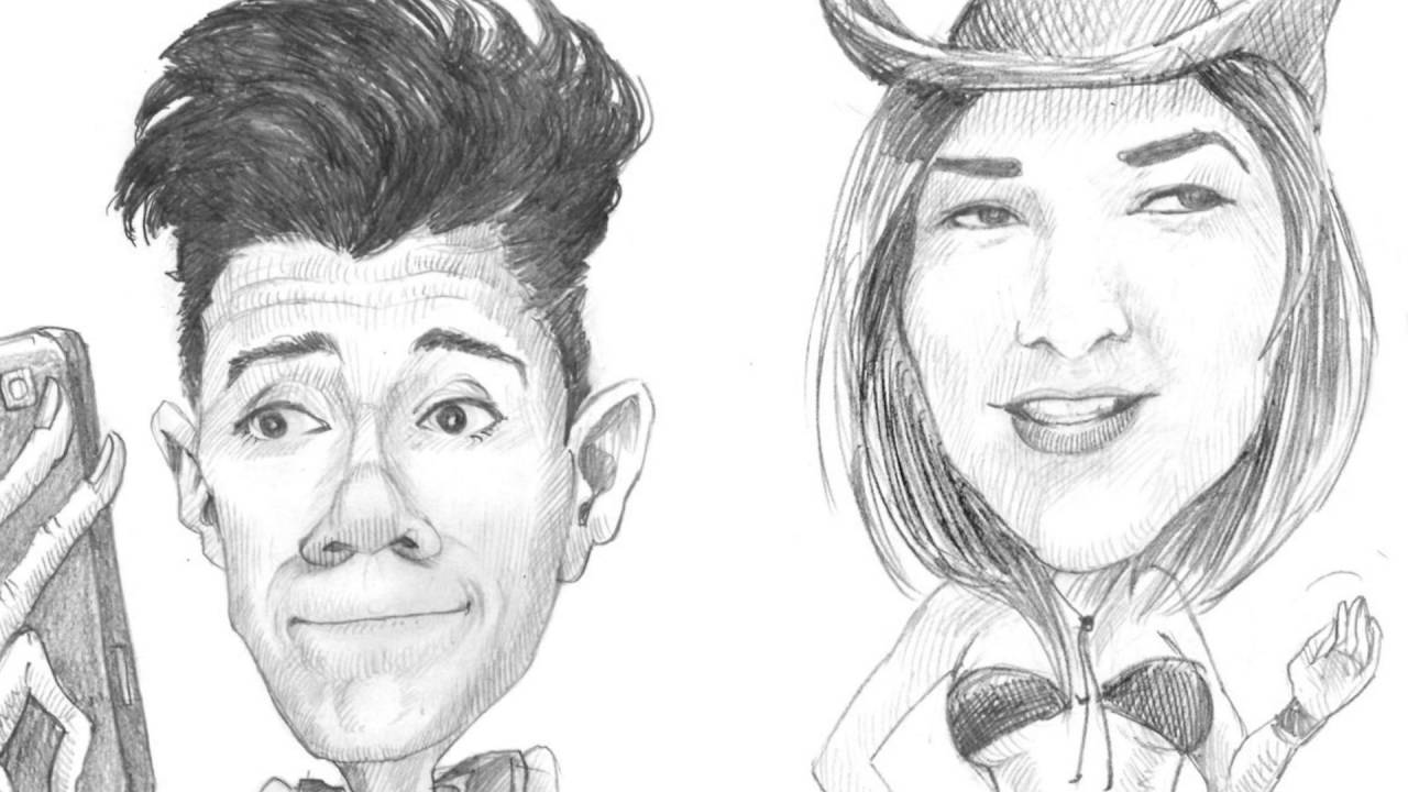 CARICATURAS A LÁPIZ Y COLOR