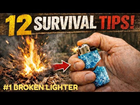 12 Survival Tips: How to Make Fire With a Dead Lighter | Bushcraft Tools thumbnail