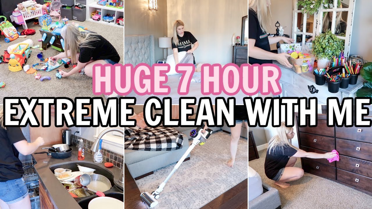 HUGE 7 HOUR CLEAN WITH ME | SUMMER CLEANING MOTIVATION | MESSY HOUSE ...