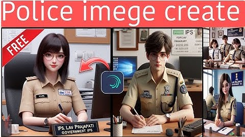 Bing Police Ai Image Creator || 3D image policewal || image create Instagram trending police imege