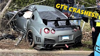 Nissan GT-R CRASHES Leaving a Car Show!