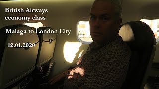 12 January 2020, Malaga, Spain (AGP) to London City (LCY) on British Airways ERJ190, economy class screenshot 3