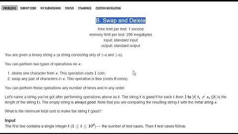 Swap and Delete Codeforces solution |Educational Codeforces Round 160 ✅ (100/100) FULL|AC Code