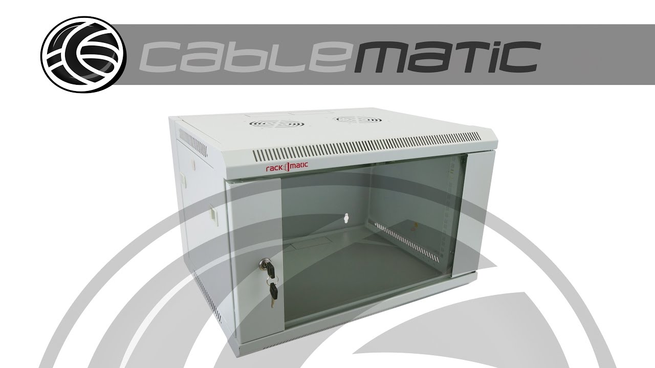 Armario rack mural 19" pared SOHORack desmontado  blanco d distribuido por CABLEMATIC ®