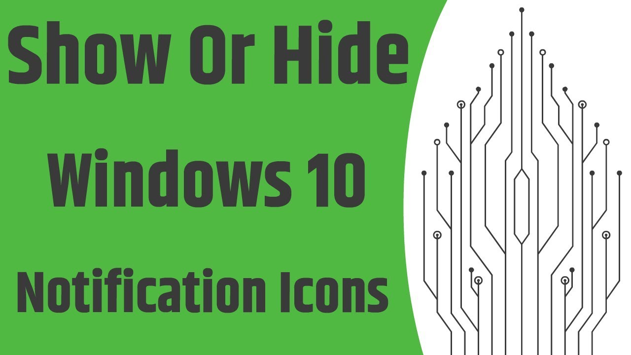 How To Show Or Hide Notification Icons In Windows 10 YouTube