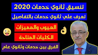 تنسيق ثانوي خدمات 2020-2021|تعرف علي ثانوي خدمات بالتفاصيل