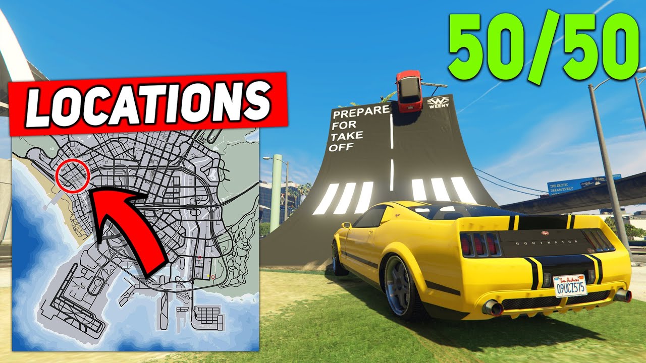ALL 50 STUNT JUMP LOCATIONS in GTA 5 Online! ("Show Off" Achievement