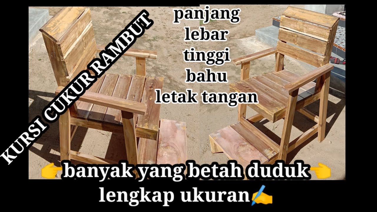 cara bikin kursi kayu potong rambut/cepat dan mudah di pahami@mbahmachannel