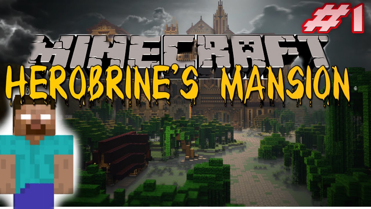 Herobrine's Mansion : MineCraft Custom map - part 1 - YouTube