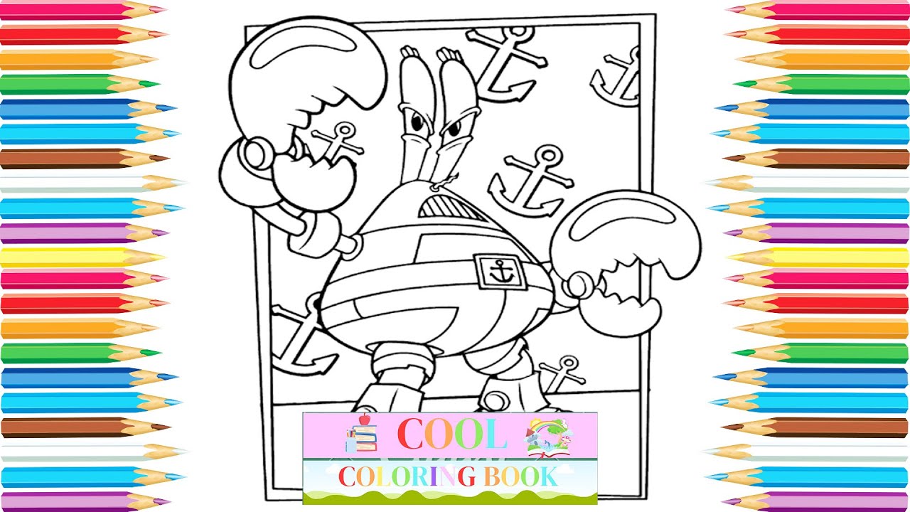 Mister Crabs Coloring Pages - Coloring Page - YouTube