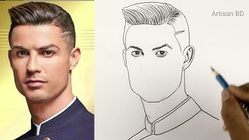 Cristiano Ronaldo 😍 How to Draw Ronaldo Step by Step | Ronaldo Drawing | Easy Pencil Sketch