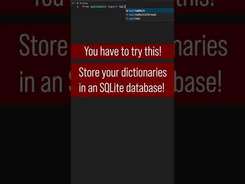 Store Dictionaries In SQLite  #python #coding #programming