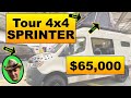 Tour CUSTOM $65,000 SPRINTER 4x4 Class B RV by OFF HIGHWAY VANS with full-time RVer in Travato 59GL