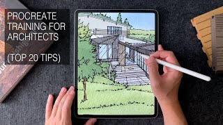 Top 20 features using Procreate for architecture  Intermediate tutorial tips