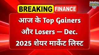 Top Gainers & Losers Today: Stocks in Action | Market Movers – Dec 2025