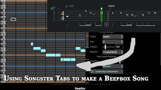Making a Beepbox song using Guitar tabs from Songsterr