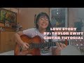 Love Story Guitar Tutorial || (Super Easy Chords!!!) Strumming Pattern