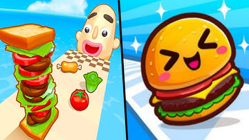 Sandwich runner funny 🤣 gameplay VS Food run All level gameplay android iOS