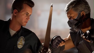 Mortal Kombat 1 - T-1000 vs Smoke | All Intro/Interaction Dialogues