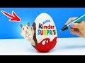 РИСУЮ КИНДЕР СЮРПРИЗ 3D РУЧКОЙ | КЛАДОВАЯ В ДОМ  ДЛЯ ХОМЯКА 🐹 DIY | KINDER SURPRISE 3D PEN