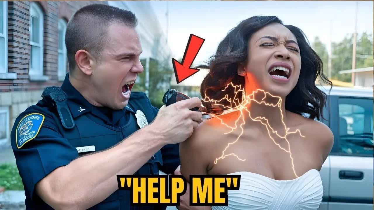 Racist Cop Shocks Black Woman With A High Voltage Baton, Seconds Later Her Bodyguards Step In