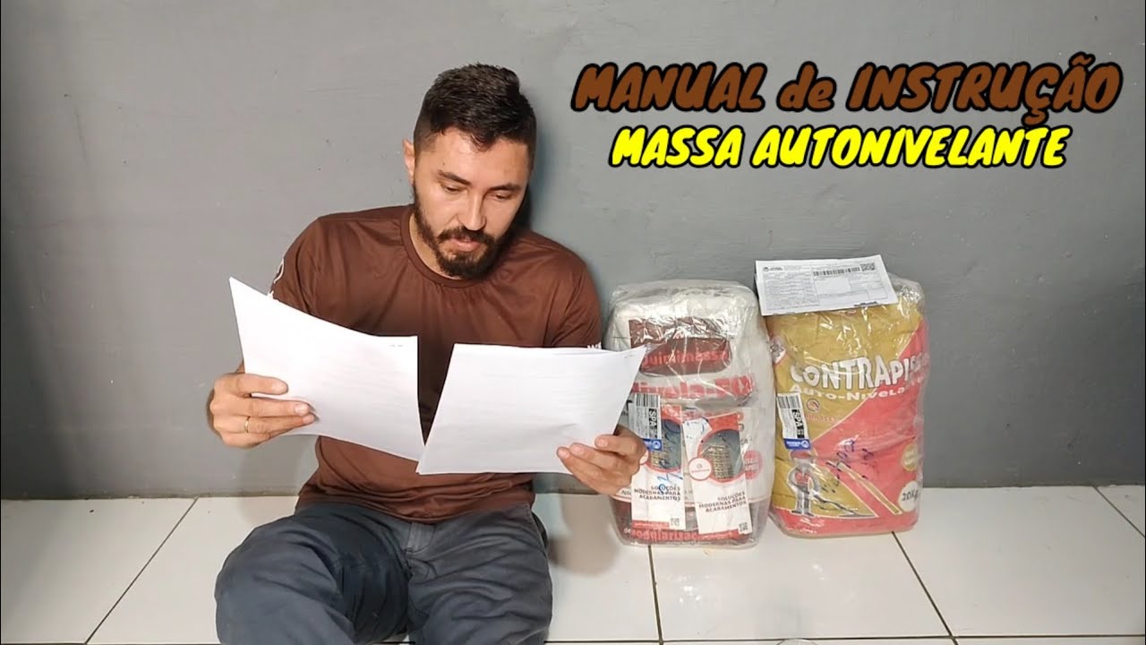 MASSA AUTONIVELANTE  NACIONAL. (vídeo teste) CONHECENDO O MANUAL de INSTRUÇAO do FABRICANTE...
