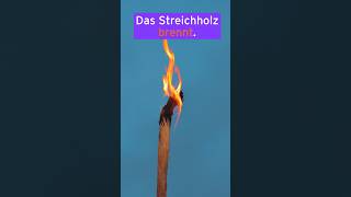 Schreibt einen Beispielsatz mit dem Verb "brennen" 🔥 in einer der Zeitformen! #deutschlernen #shorts