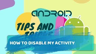 How to disable My Activity (OS Android) screenshot 1