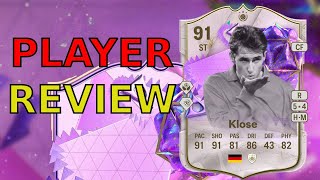 MIROSLAV KLOSE ULTIMATE BIRTHDAY ICON 91 with 5 Star Skills! PLAYER REVIEW / FC 24 ULTIMATE TEAM