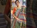 Two craft traditions, one saree | Hand block artistry in fusion, draped in pure tussar silk luxury