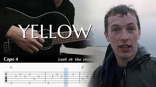 Yellow - Coldplay Fingerstyle Guitar Easy