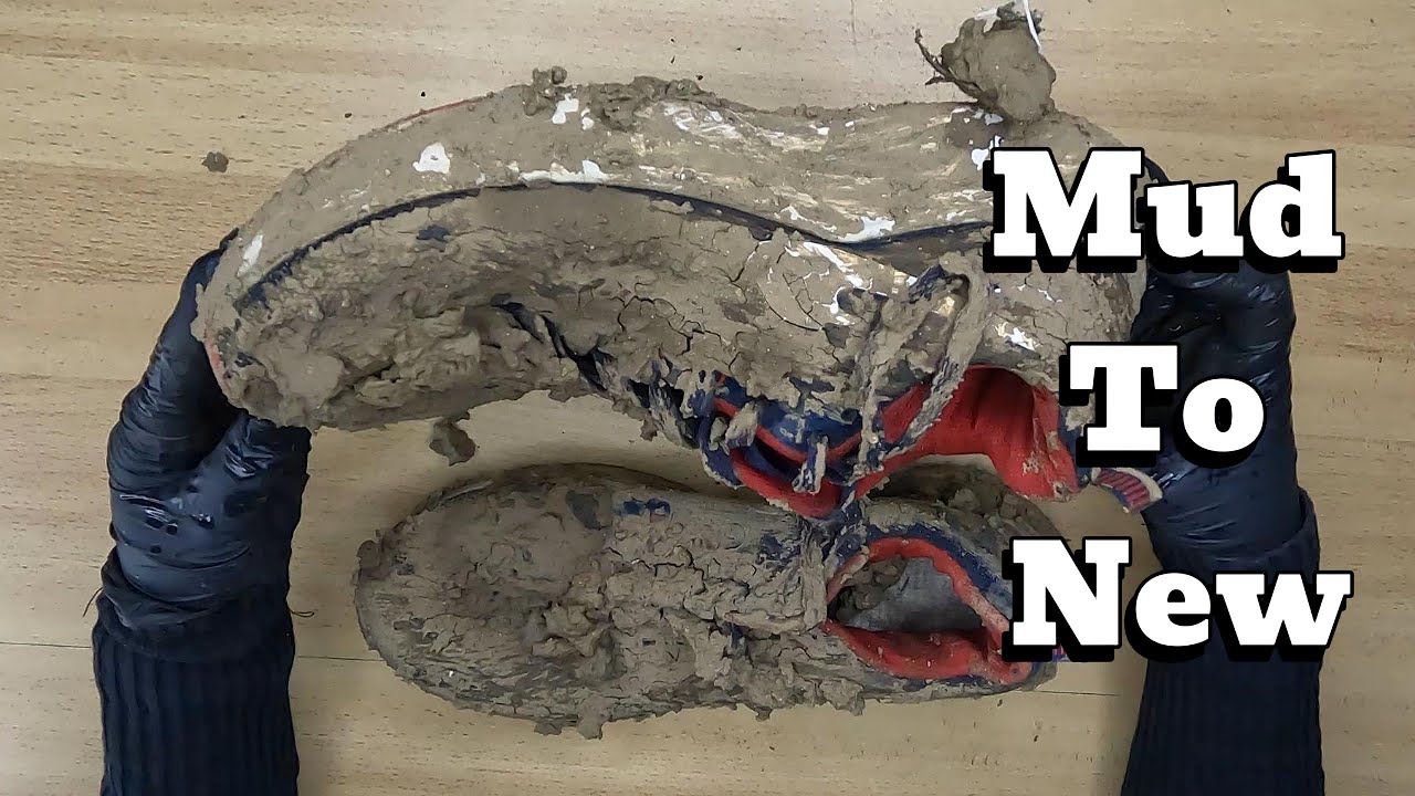 Удовлетворяющее ASMR: Идеальная чистка грязных кроссовок!