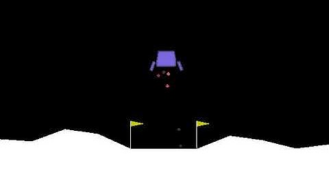 AI controls the Lunar Lander on Open AI Gym