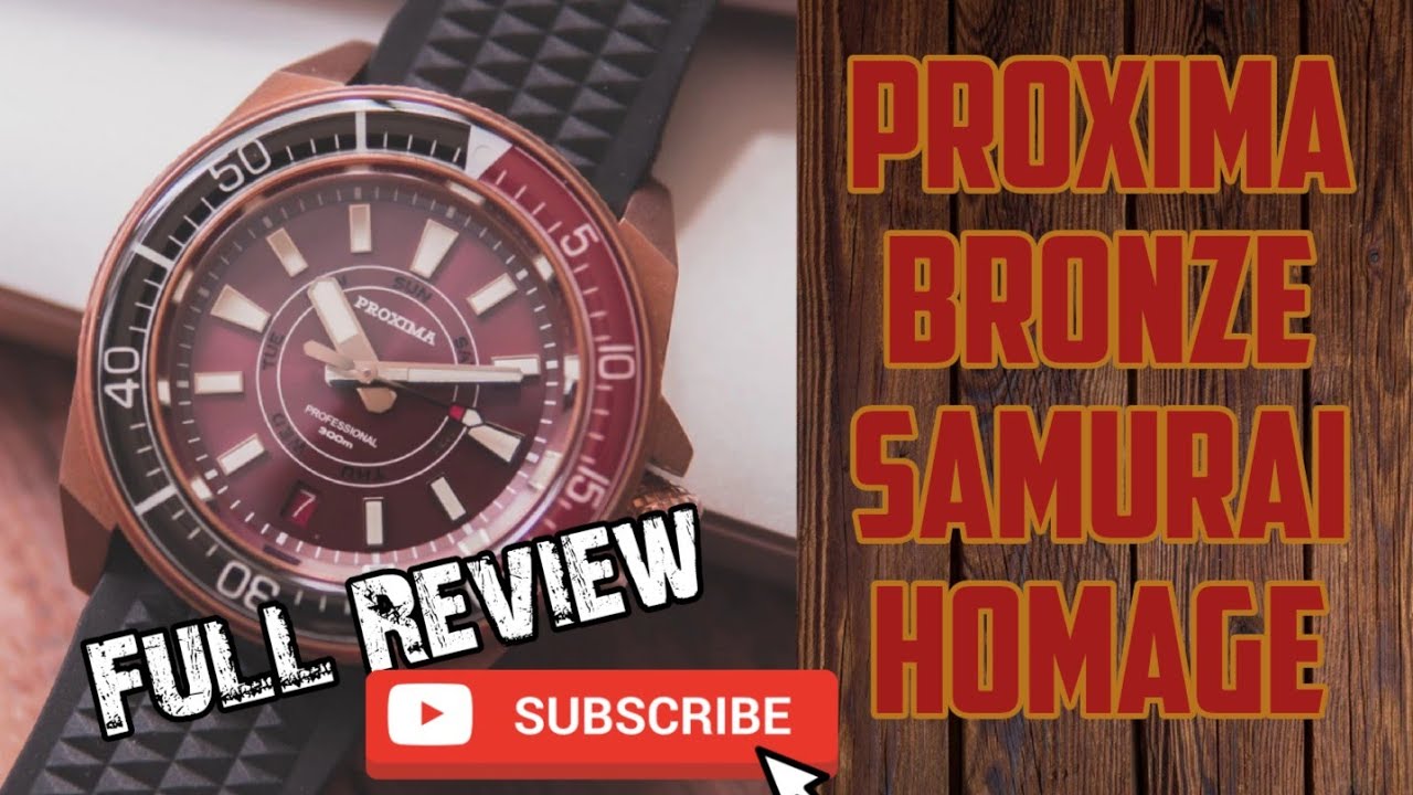 ⭐Proxima Bronze Samurai⭐ Red Dial Stunner ◇ Seiko Samurai Homage ⌚ - Full  Review | The Watcher - YouTube