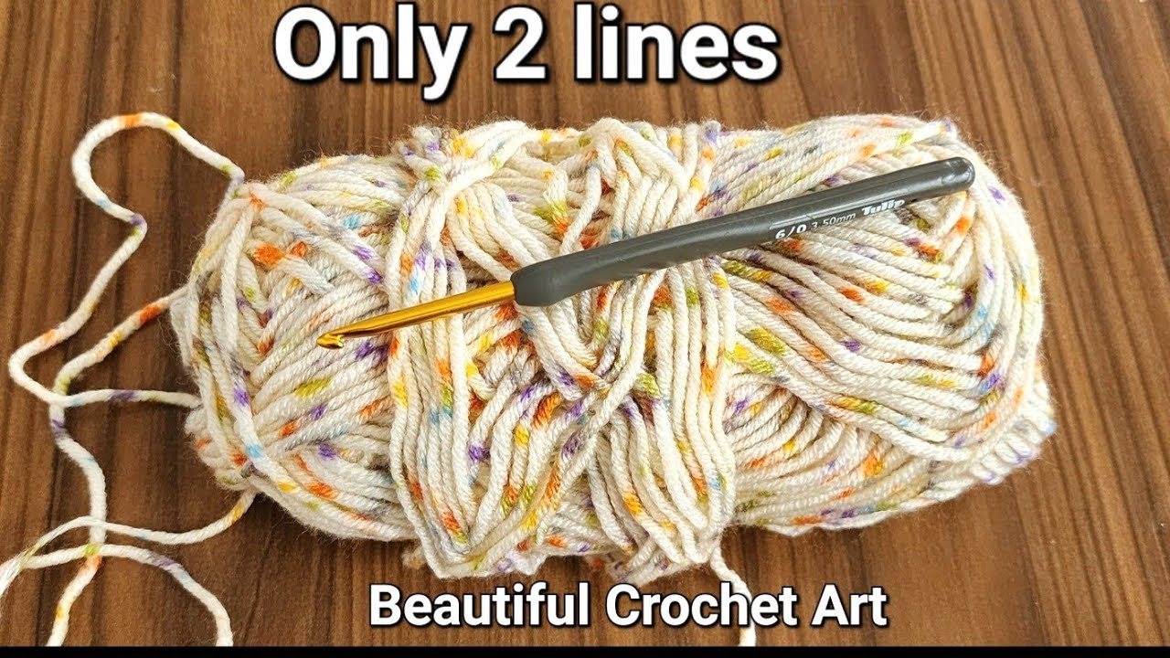 only 2 lines! You will enjoy this stitch! beautiful crochet stitch ️ ...